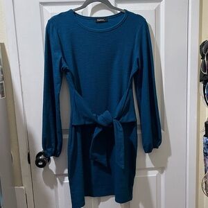 Long Sleeve Teal Dress